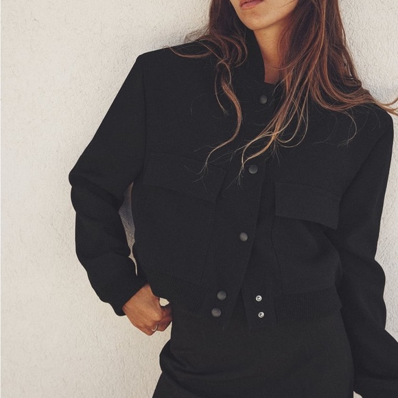 ZARA MAXI POCKET BOMBER JACKET - Picture 3 of 8